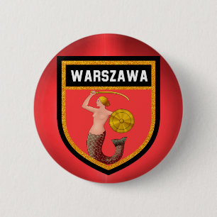 Warszawa Flagga Knapp