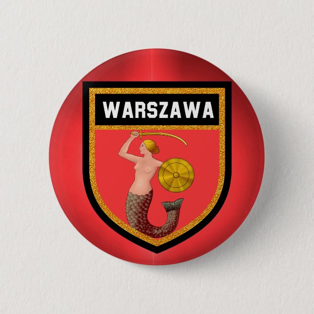 Warszawa Flagga Knapp (Framsida)