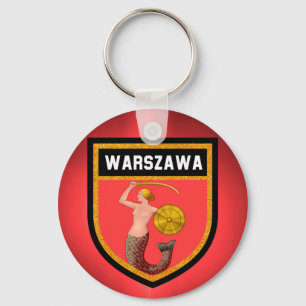 Warszawa Flagga Nyckelring