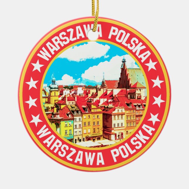 Warszawa Julgransprydnad Keramik (Framsidan)