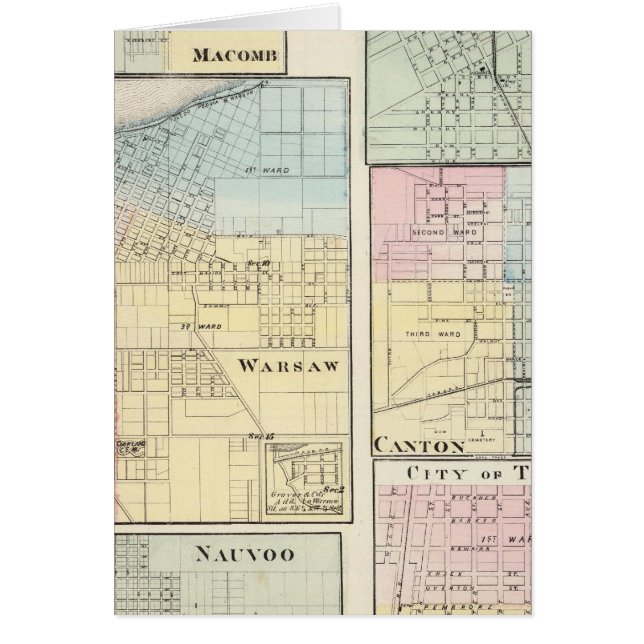 Warszawa, Macomb, Marshall, Kanton Hälsningskort (Framsidan)