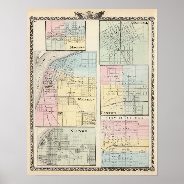 Warszawa, Macomb, Marshall, Kanton Poster (Framsidan)