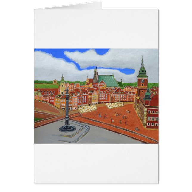 Warszawa-Old Town Hälsningskort (Framsidan)