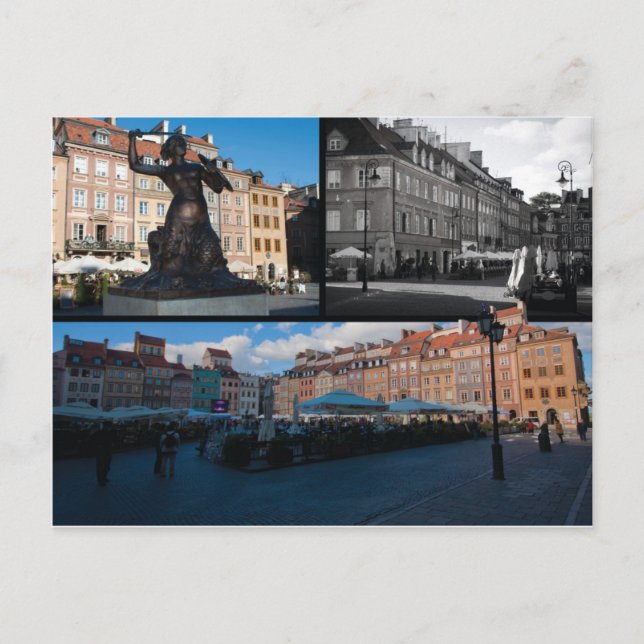 Warszawa Old Town Vykort (Framsida)