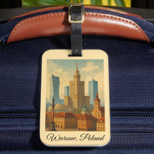 Warszawa Poland Vintage resor Art Bagagebricka