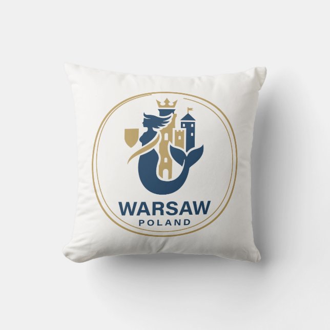 Warszawa Polen Europa Kudde (Framsida)