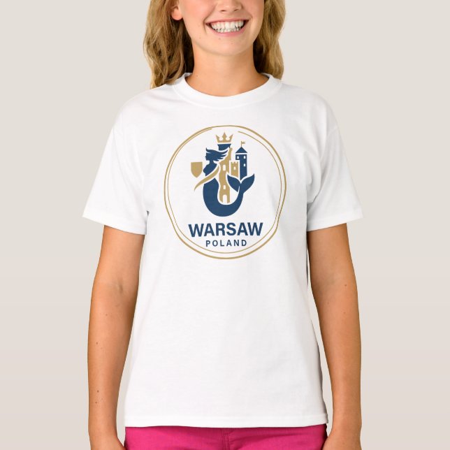 Warszawa Polen Europa T Shirt (Framsida)