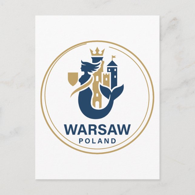Warszawa Polen Europa Vykort (Framsida)