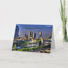 Warszawa, Polen, God jul Kort