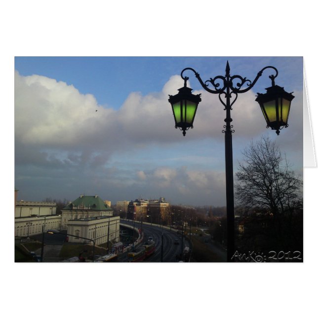 Warszawa, Polen Hälsningskort (Framsidan Horizontal)