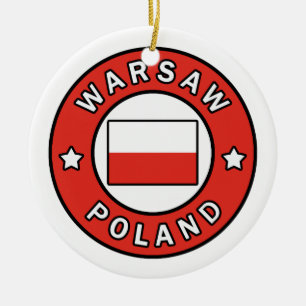 Warszawa Polen Julgransprydnad Keramik