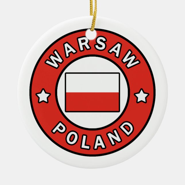 Warszawa Polen Julgransprydnad Keramik (Framsidan)