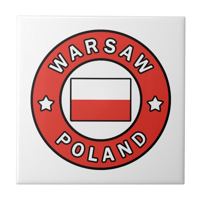 Warszawa Polen Kakelplatta (Framsidan)