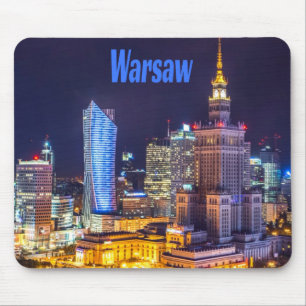 Warszawa Polen Night Skyline Warszawa Spire Musmatta