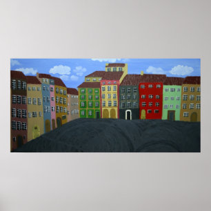 Warszawa, Polen Poster