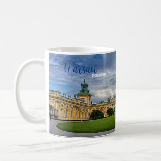 Warszawa Polen Resa Souvenir Kaffe Mugg   (Vänster)