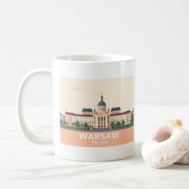 Warszawa Polen Royalet Castle Pastel Travel Kaffemugg