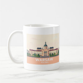 Warszawa Polen Royalet Castle Pastel Travel Kaffemugg