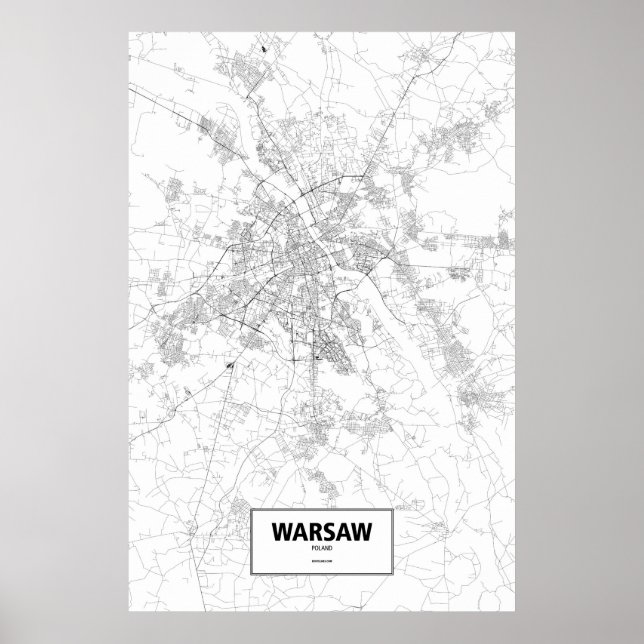 Warszawa, Polen (svart på vitt) Poster (Framsidan)