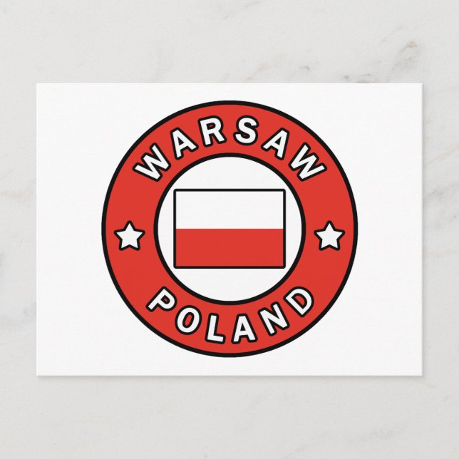 Warszawa Polen Vykort (Framsida)