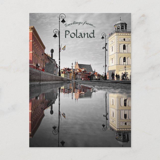 Warszawa Polen Vykort (Framsida)