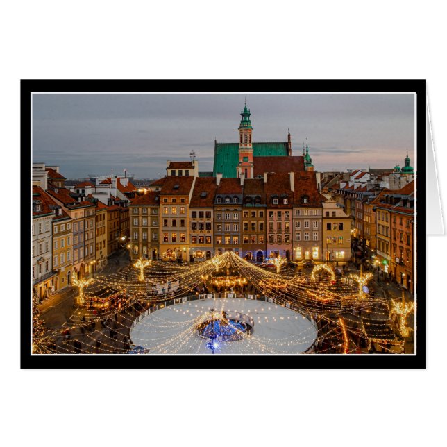 Warszawa Polens julkort Hälsningskort (Framsidan Horizontal)