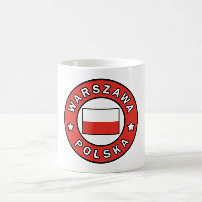 Warszawa Polska Kaffemugg (Center)