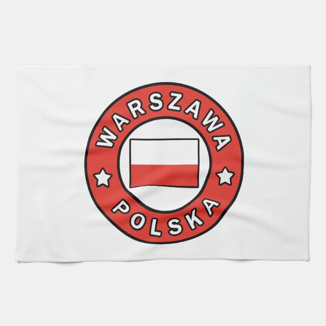 Warszawa Polska Kökshandduk (Horisontell)