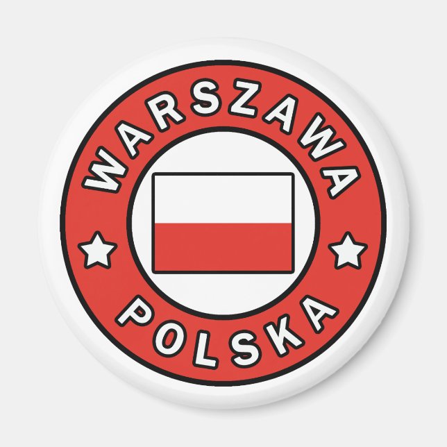 Warszawa Polska Magnet (Framsidan)