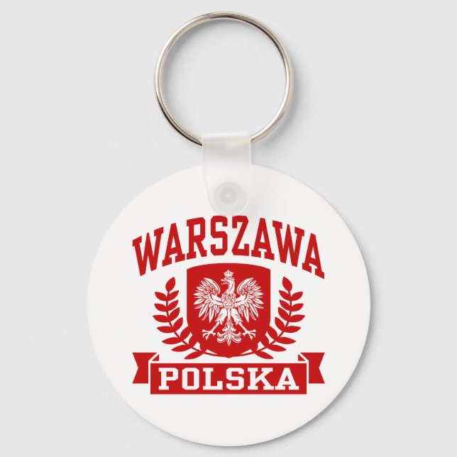 Warszawa Polska Nyckelring (Framsida)
