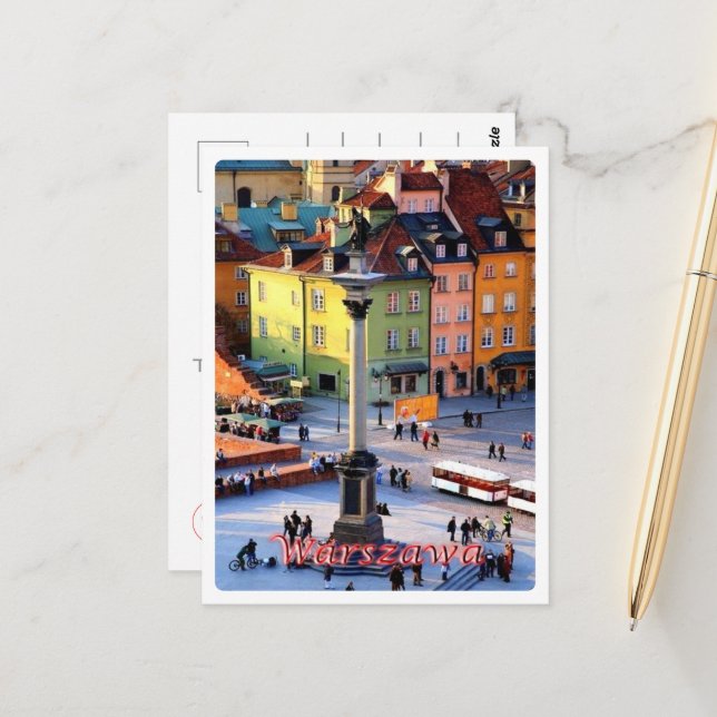 Warszawa - Sigismunds kolonn - Polen - Vykort (Fram/Back In Situ)