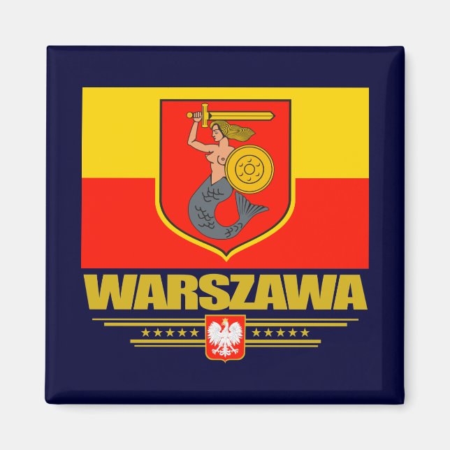 Warszawa (Warszawa) Polen Magnet (Framsidan)