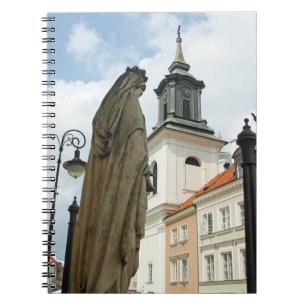 Warszawakyrkan och staty, Polen Anteckningsbok
