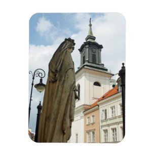 Warszawakyrkan och staty, Polen Magnet