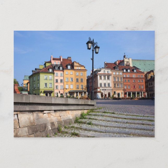 Warszawas gamla stad vykort (Framsida)