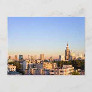 Warszawas stad i Polen Vykort
