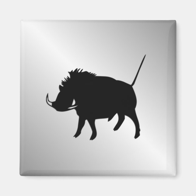 Wart Hog Silver Magnet (Framsidan)