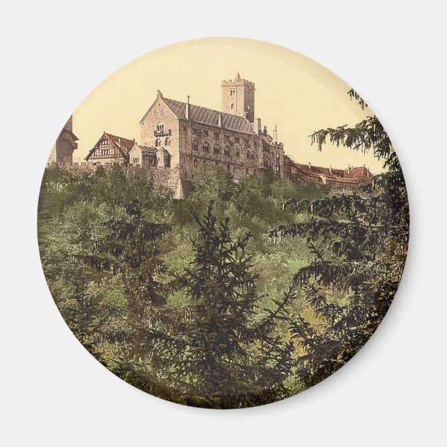 Wartburg, från Eisenach Castle, Thuringia, Tysklan Magnet (Framsidan)