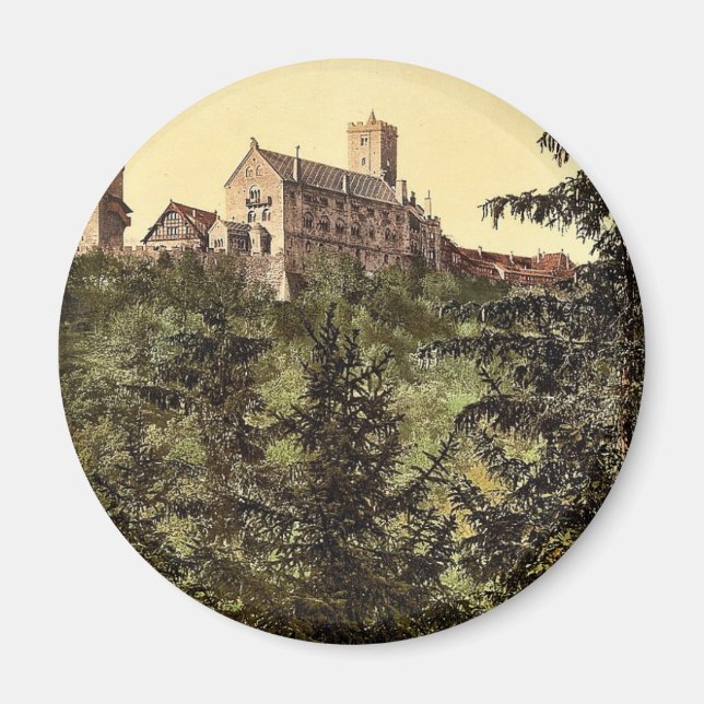 Wartburg, från Eisenach Castle, Thuringia, Tysklan Magnet (Framsidan)