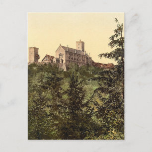 Wartburg, från Eisenach Castle, Thuringia, Tysklan Vykort