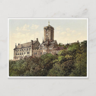 Wartburg från öster, Thüringen, Tysklant sällsynt Vykort