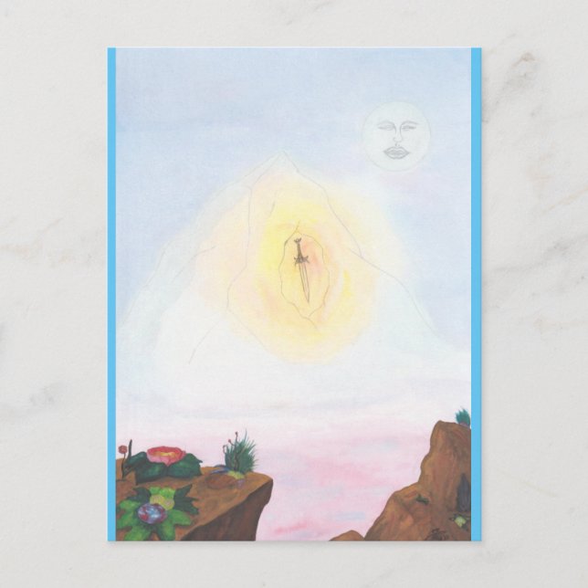 Wartercolor, fantastisk värld, en underbar saga vykort (Framsida)