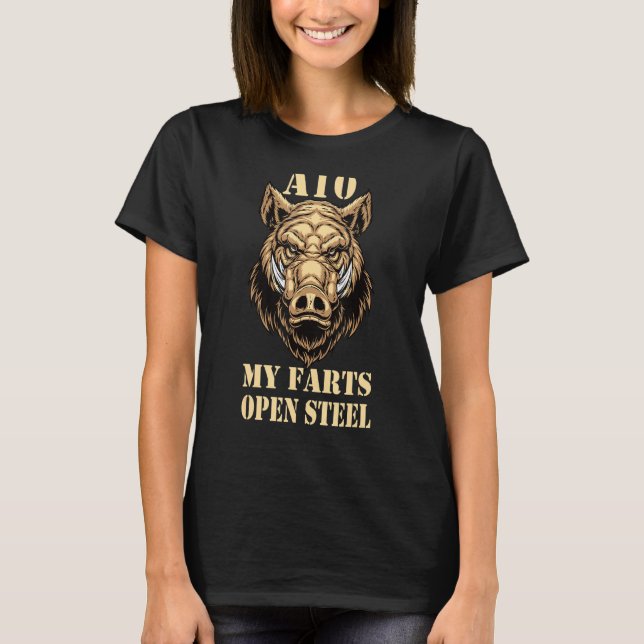 Warthog Flygplan Spotter T Shirt (Framsida)