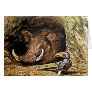 Warthog & Hornbill-kort Hälsningskort
