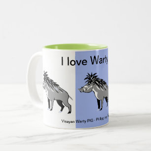 Warthog - I kärlek Warty GRISAR-Animal - Vildlevan Två-Tonad Mugg
