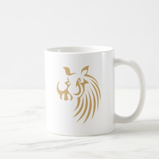 Warthog i Swishteckningstil Kaffemugg (Höger)