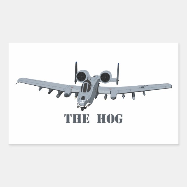 Warthog Rektangulärt Klistermärke (Framsida)