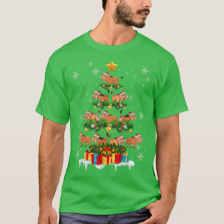 Warthog Santa Julafton Träd Ljus Wildlife Ugly Chr T Shirt