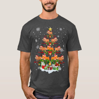 Warthog Santa Julafton Träd Ljus Wildlife Ugly Chr T Shirt