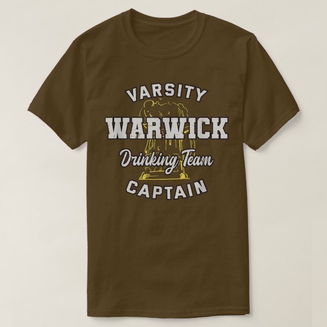 Warwick Drinking Team kapten Rhode island Beer Lo T Shirt (Design framsida)
